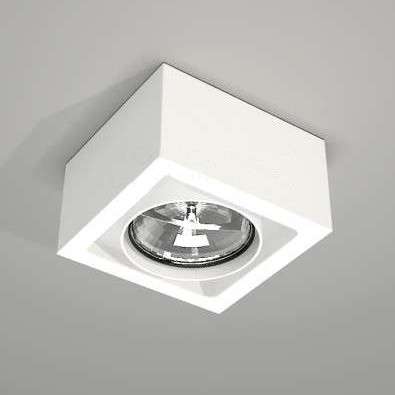 Spot LAMPA sufitowa UTO 7091 Shilo natynkowa OPRAWA metalowa do łazienki kostka cube biała