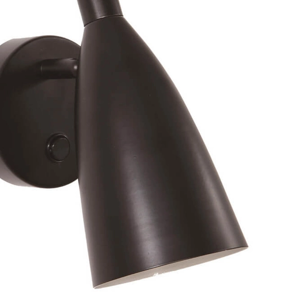 Kinkiet LAMPA ścienna SOLIN LP-181/1W BK Light Prestige metalowa OPRAWA hygge reflektorek regulowany czarny