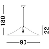 Wisząca lampa do sypialni CHANCAY LE44600 materiałowa biały