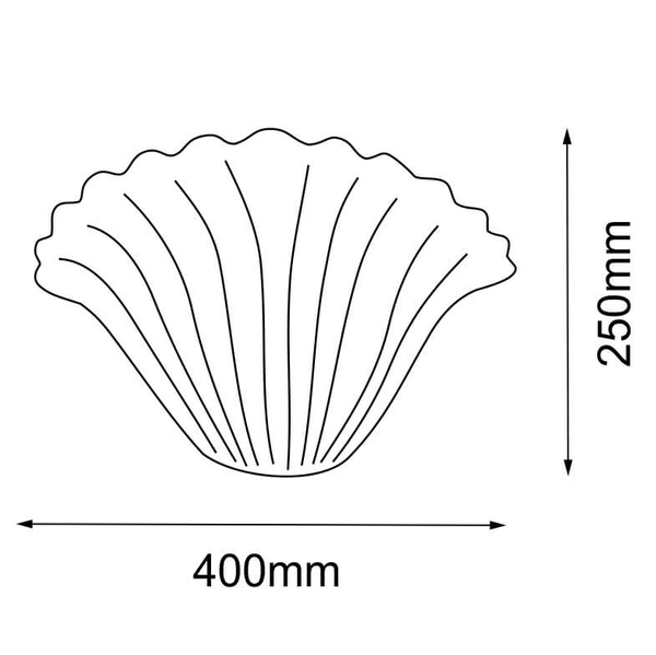 Kinkiet ścienny Bacelo 8160 Amplex muszelka do kuchni dekoracyjna złoty