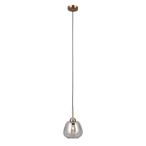 Wisząca lampa Felis PND-40824-1-GD nad stół szklana bursztynowa złota