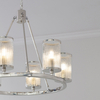 Lampa wisząca Easton 74128 Endon szklane tuby okrągłe nikiel