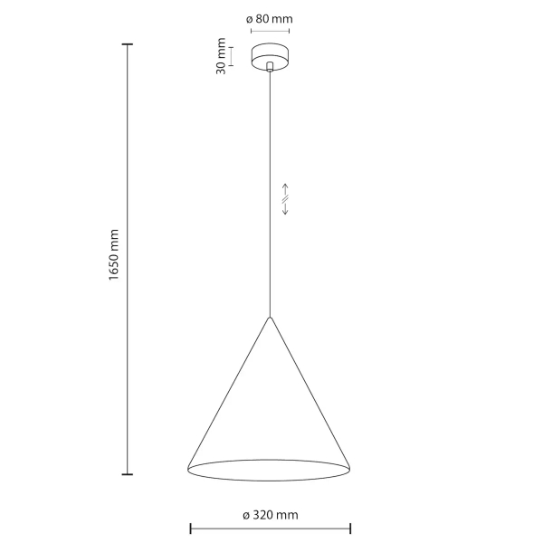 Wisząca lampa trójkątna CONO 10056 do salonu beżowy