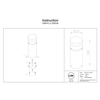Lampa stojąca zewnętrzna Olten O591FL-L12GF3K LED 12W 3000K IP65 grafitowa