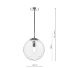Wisząca lampa do jadalni Ripple SP71-RIP8808 nad stół szklana chrom