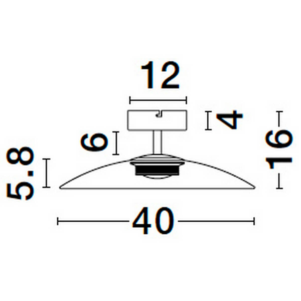 Plafon do kuchni PECA LE44278 LED 12W 3000K kopuła brązowy czarny
