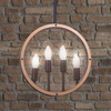 LAMPA wisząca ARETE 312907 Polux rustykalna OPRAWA okrągła ZWIS świecznikowy złoty czarny