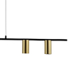 Wisząca lampa do sypialni ARIZONA LP-074/4PL BK/GD złote tuby na listwie zwis