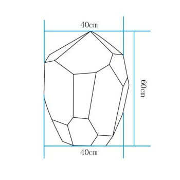 Stojąca lampa kamień Diamond ES-ST016 Step LED 5W RGBW IP54 stone biała