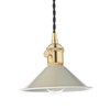 Materiałowa lampa wisząca Hadano HAD0140-06 Dar Lighting szara mosiądz