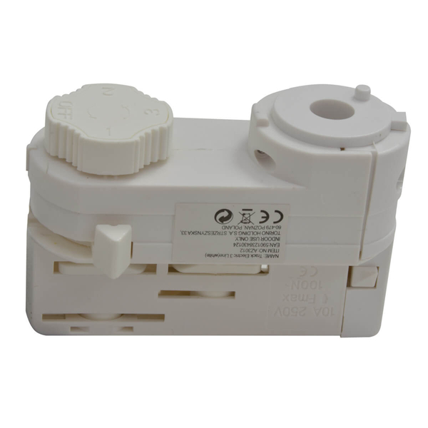 Adapter zasilający TRACK AZ3012 Azzardo do szynoprzewodu 3-fazowego biały