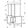 Wisząca LAMPA KEOS A0026-330 Candellux metalowa OPRAWA kwadratowe ramki LED 36W 4000K frame zwis biały