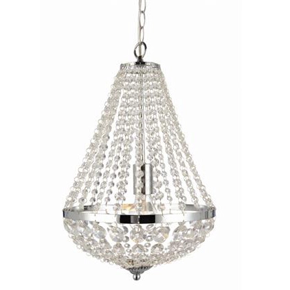 Wisząca lampa pałacowa Granso 104889 kryształki salonowe chrom