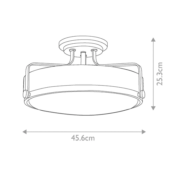 Metalowa lampa sufitowa Harper HK-HARPER-SFM-CM Hinkley szkło biały chrom