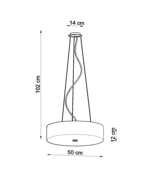 LAMPA wisząca SL.0757 abażurowa OPRAWA zwis okrągły biały