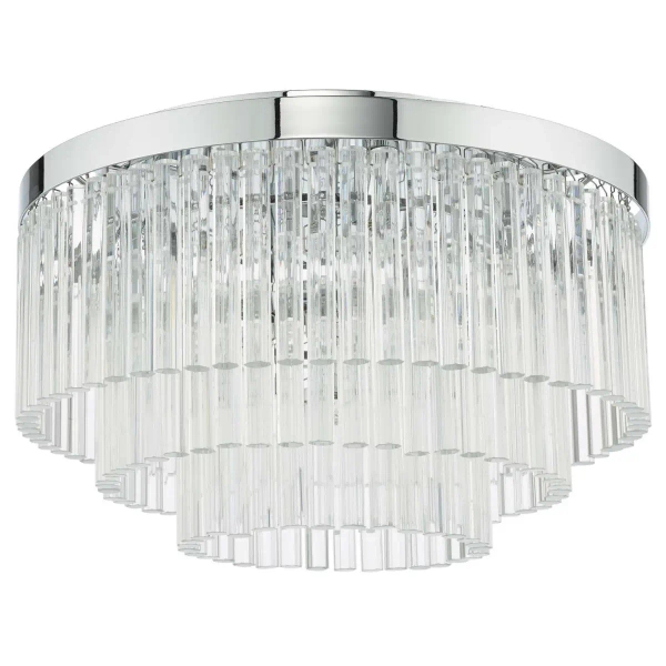 Kryształowy plafon Logan LOG5408 glamour okrągły chrom