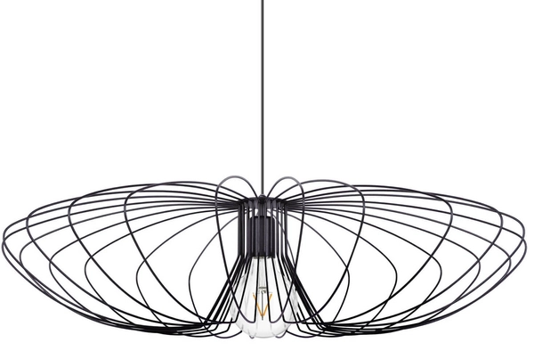 Wisząca lampa Tizi K-3409 industrialny druciak czarny