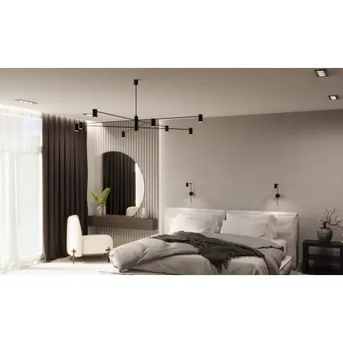 LAMPA ścienna DAKATA 4490 Shilo metalowa OPRAWA downlight tuba czarna