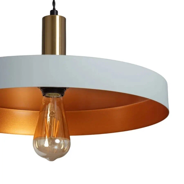 Minimalistyczna lampa wisząca Dario ABR-LWO-DARIO-S do jadalni szara