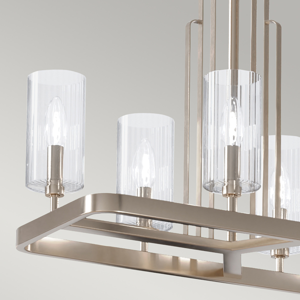 Geometryczna lampa wisząca QN-KIMROSE10-PN szkło nikiel
