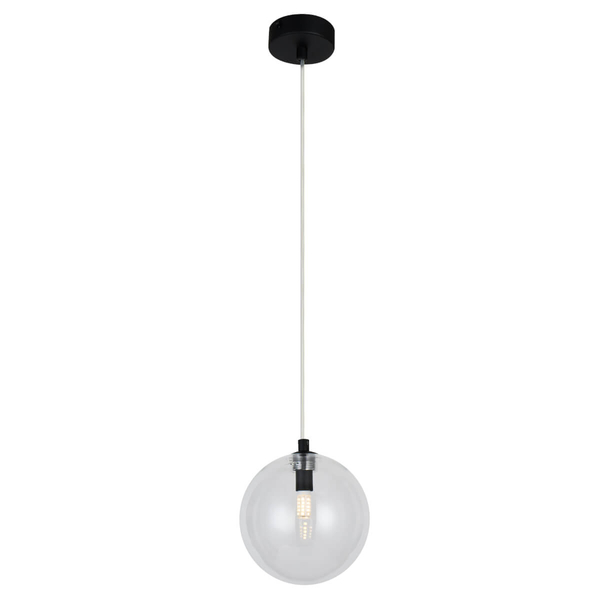Kulista zwisowa lampa BUBBLES AZ5918+AZ5955 szklana czarna przezroczysta