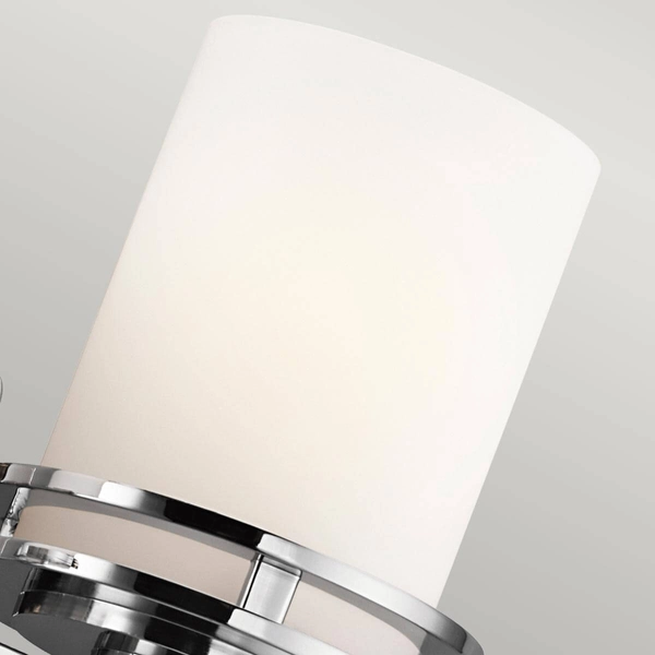 Szklana lampa ścienna Hendrik KL-HENDRIK2-BATH podwójna IP44 chrom biała