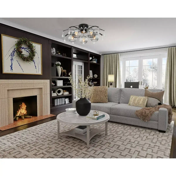 Jadalniana lampa sufitowa 1985/5 BL 8C nad stół chrom czarna