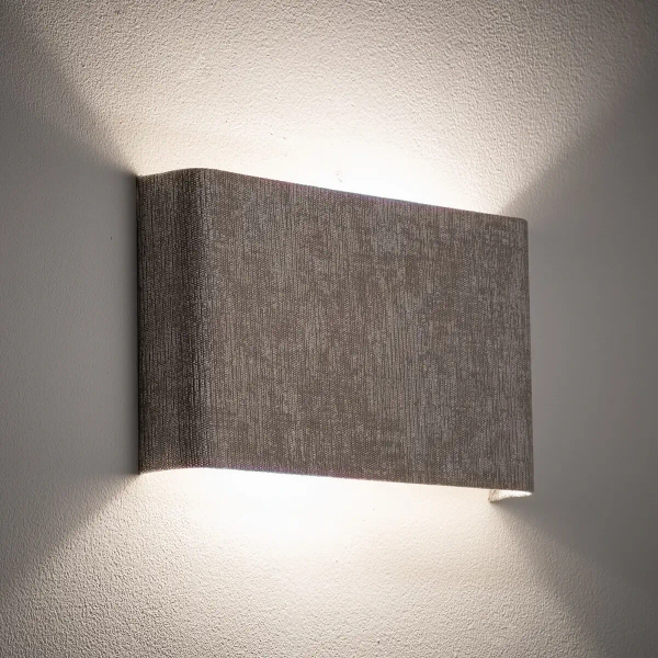 Ścienna lampa tkaninowa CEDRO 11669 góra-dół beżowa