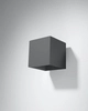 LAMPA ścienna SL.0565 metalowa OPRAWA kinkiet kostka cube grafitowa