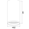Spot lampa sufitowa plafon metalowa tuba downlight czarna FOCUS OUTLET