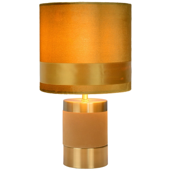 Nocna LAMPKA stojąca EXTRAVAGANZA FRIZZLE 10500/81/34 Lucide stołowa LAMPA abażurowa żółta