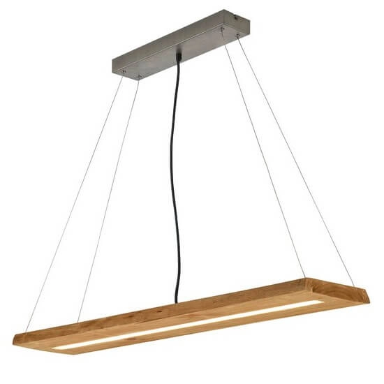 Wisząca lampa prostokątna BRAD 323710130 LED 27W 3000K drewniany