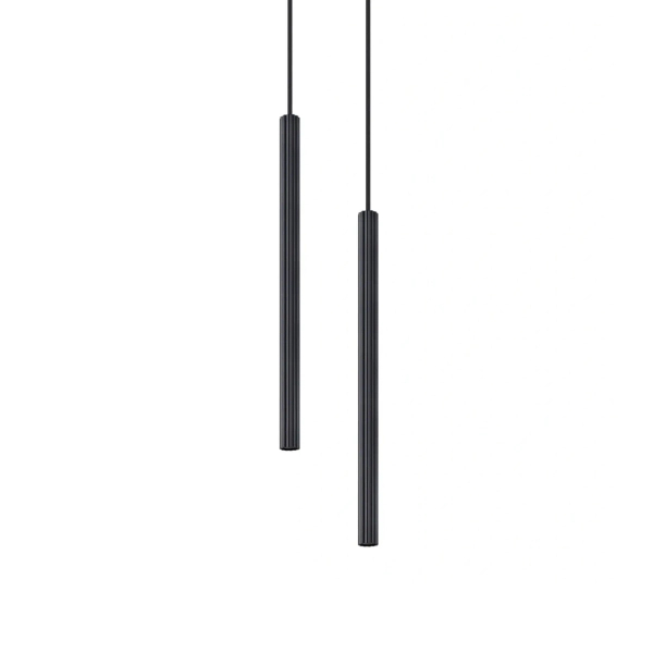 Wisząca lampa sople ARCHE czarny SL.1867 tuba podwójna do salonu