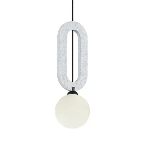 Filcowa wisząca lampa Masso PND-59839-1-LGR kula nad stół szara