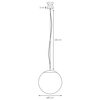 Wisząca LAMPA skandynawska ALUR 10728305 Kaspa kulista OPRAWA szklany ZWIS kula ball hygge złota biała