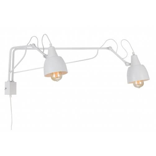 Regulowana lampa ścienna Soho 1002D 2-punktowa biała