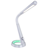 Elastyczna LAMPA stojąca MITTI 58376S Globo regulowana LAMPKA biurkowa LED 8W 3000K - 6300K z portem USB srebrna