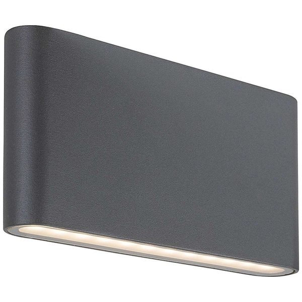 Elewacyjna LAMPA ścienna NESNA 7952 Rabalux prostokątna OPRAWA zewnętrzna LED 10W 3000K kinkiet IP54 grafitowa