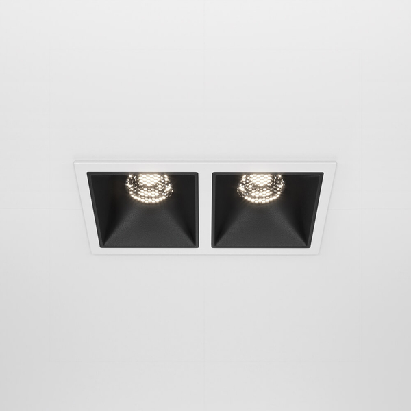 Wpust sufitowy Alfa DL043-02-10W4K-SQ-WB LED 20W 4000K biały czarny