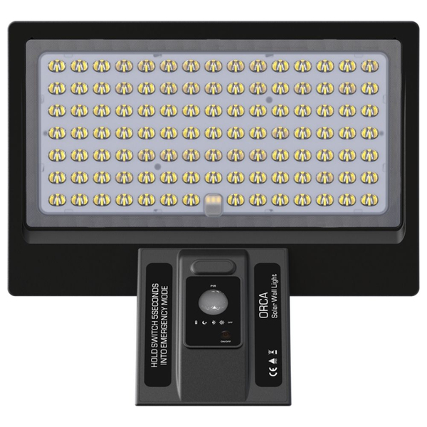 Lampa solarna Milo EKO9154 Ekolight LED 8W 4000K na elewację IP65 czarna
