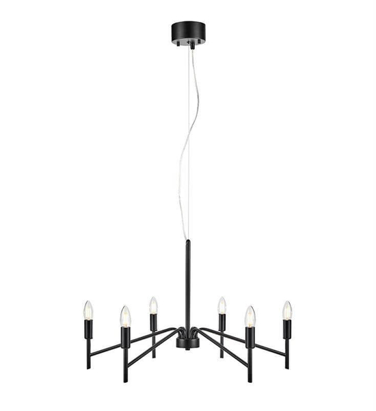 Industrialna lampa wisząca Monarch metalowa nad stół czarna