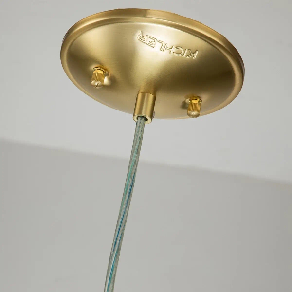 Metalowa lampa wisząca Brinley KL-BRINLEY-MP-BB Kichler przezroczysta mosiądz