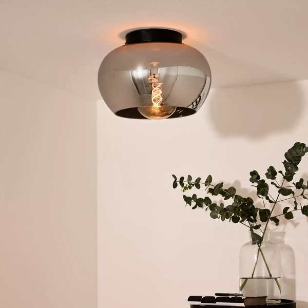 Sufitowa lampa loft Judi 45177/30/65 Lucide do sypialni przydymiona czarna