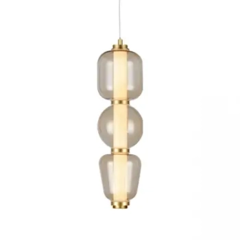 Wisząca lampa nad wyspę 23062 LED 12W 3000K szklana złota