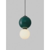 Porcelanowa lampa wisząca kula JORELIA LE45253 LED 6W 3000K zielona biała