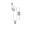 Metalowa lampa ścienna tubka JASTELA LE75245 LED 5W 3000K IP65 antracyt