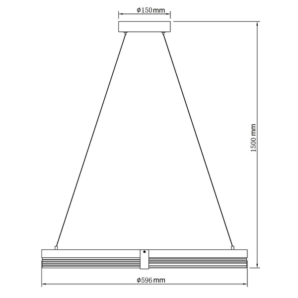 Lampa wisząca Plum LP-0407/1P M BK Triangle LED 32W 3000-6000W czarna