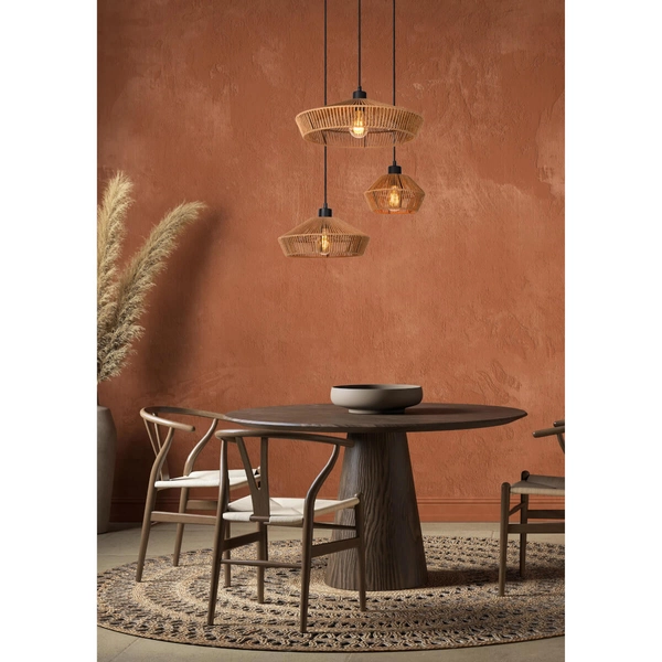 Ekologiczna lampa wisząca Yunkai drewniana kaskada nad stół