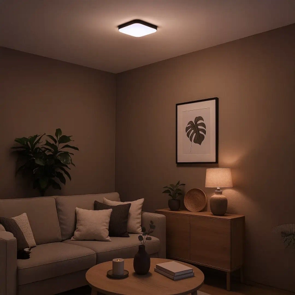 Ledowy plafon sufitowy Nemo ML1835 LED 11W 4000K kwadratowy czarny