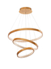 Złota lampa wisząca Moron pierścienie LED 112W 3000K nad stół